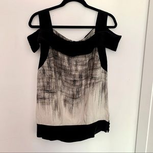 Maeve Cold Shoulder 100% Silk Top